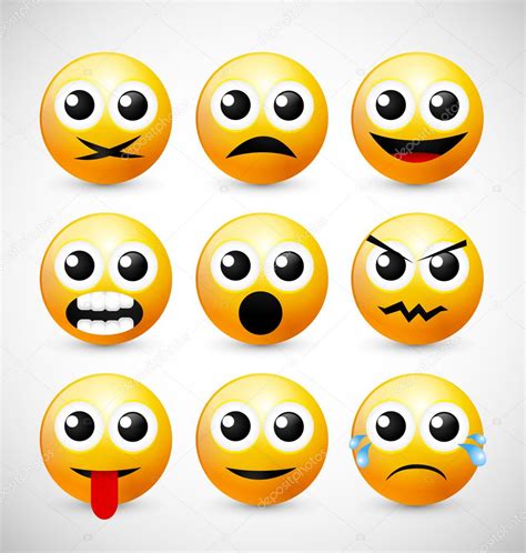 Set Of Emoticons Stock Vector Image By ©hollygraphic 9356524