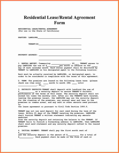 Both leases and rental agreements are contracts that are legally binding. 10+ apartment rental agreement | Marital Settlements ...