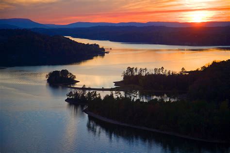 Aerial Photo Chickamauga Lake Chattanooga Ron Lowery