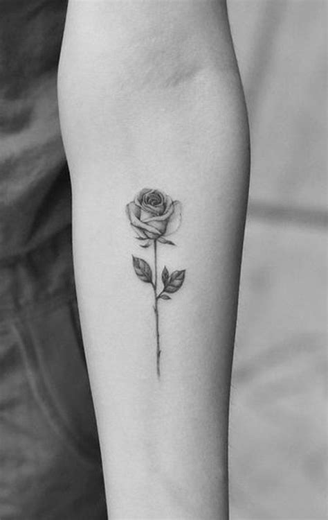 Small Single Black Rose Forearm Tattoo Ideas For Women Ideas De
