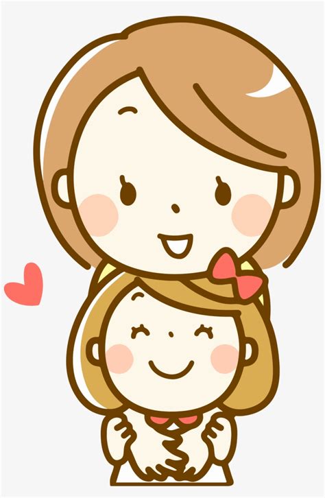 Big Image Mom And Daughter Cartoon Png Image Transparent Png Free