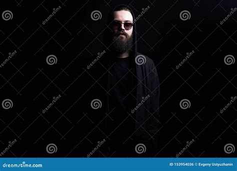 Man In Hood And Sunglasses Boy In A Hoodie Stock Photo Image Of