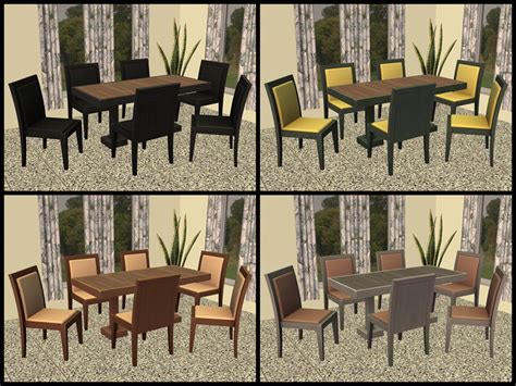 Theninthwavesims The Sims 2 The Sims 4 Dine Out Dining Set Recolours
