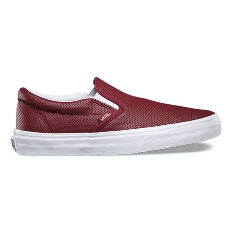 Perf Leather Slip On Shop Shoes At Vans