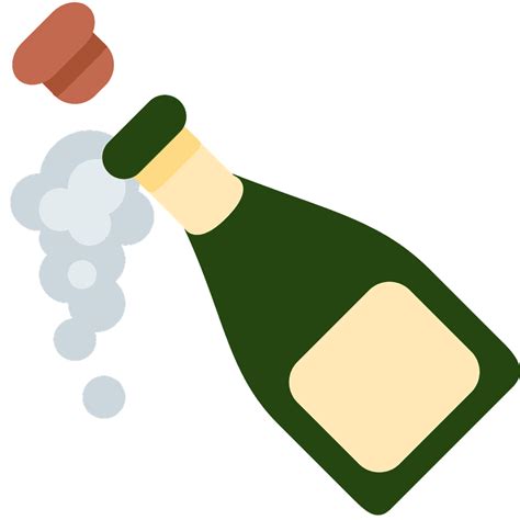 Bottle With Popping Cork Emoji Clipart Free Download Transparent Png