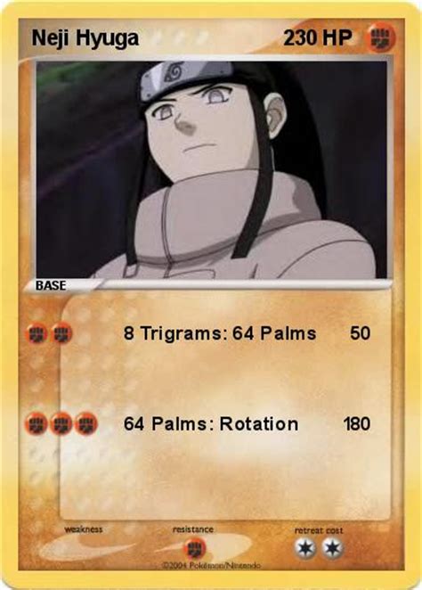 Pokémon Neji Hyuga 2 1 1 8 Trigrams 64 Palms My Pokemon Card