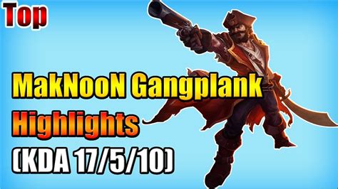 MakNooN Gangplank Vs Pantheon Top Highlights Aug 06 2015 YouTube