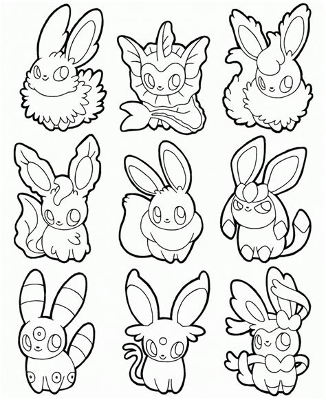 Pokemon Coloring Pages All Eevee Evolutions Pokemon Coloring Sheets