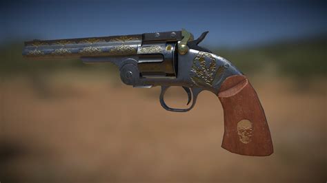Engraved Smith And Wesson Schofield Revolver 3d Model By Gallacs