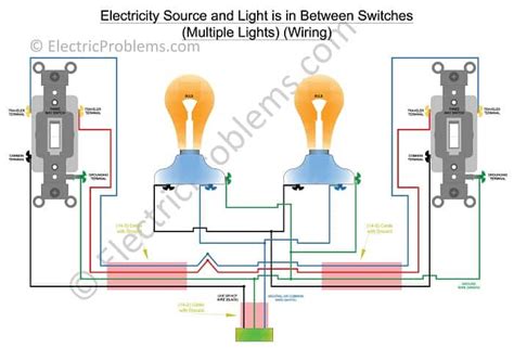 How To Wire A 3 Way Switch With Multiple Lights Electric Problems