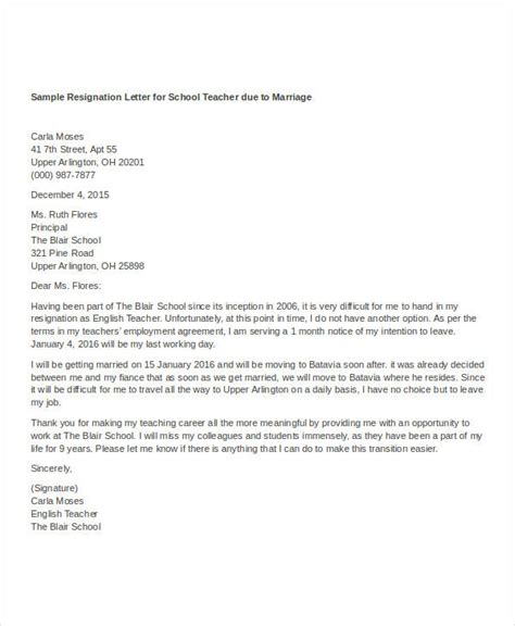 resignation letter  reason template   word