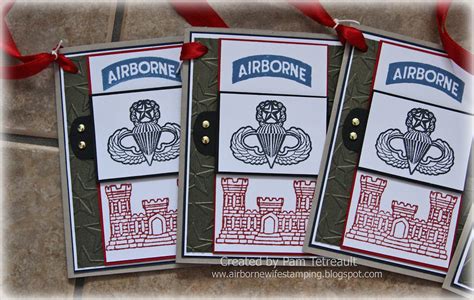 Airbornewifes Stamping Spot Patriotic Thank You Cards For Guests At