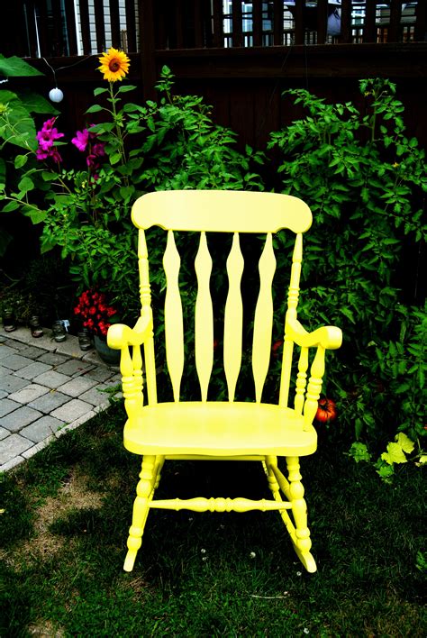 Yellow Rocking Chair August 16, 2012 Yellow Rocking Chair | Rocking chair, Chair, Adirondack chair