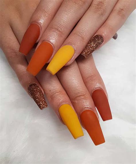 23 Of The Best Orange Nail Art Ideas And Designs Stayglam Fall