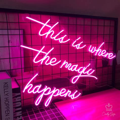 This Is Where The Magic Happens Neon Sign Bedroom Party Home Etsy Uk