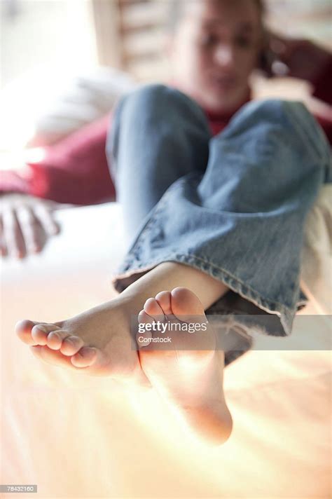 Closeup Of Teenagers Bare Feet Photo Getty Images