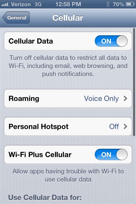 On an android device, navigate to mobile data usage and check if data is connected. How to Use Personal Hotspot on iOS 6 and the iPhone 5