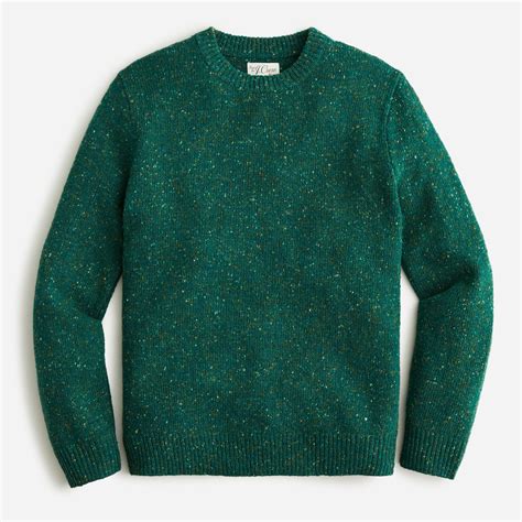 Jcrew Irish Donegal Wool Sweater In Green For Men Lyst