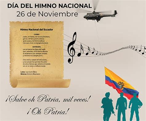 Día Para Recordar El Himno Nacional Del Ecuador