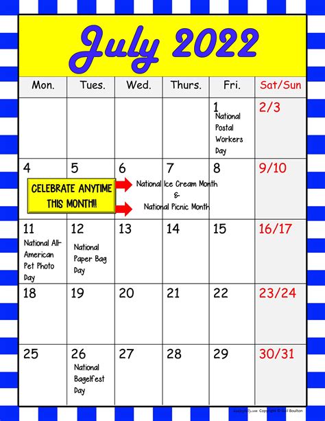 Bizarre And Fun National Holidays To Celebrate Your Staff July Bundle