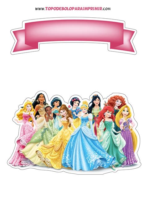 Topo De Bolo Princesas Disney Lembrancinhas De Aniversario Princesas