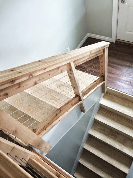 When designing your custom handrails, building code considerations provide a framework we have numerous types of balusters and newels to complement your stairs in both wood and metal to combining metal balusters with hardwood newels and rail tops gives your staircase an elegant look. Owner Building a Home: The Momplex | Stainless Steel Cable and Wood Railing | Wood railing ...