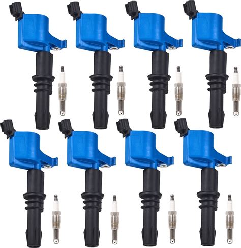Ena Platinum Spark Plug And Ignition Coil Pack Set Of 8 Compatible With