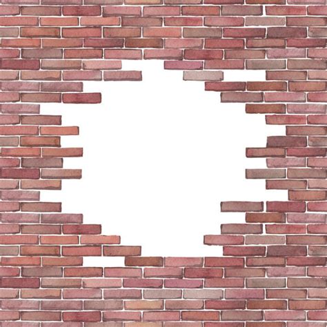 Seamless Brick Wall Texture Silhouette Illustrations Royalty Free