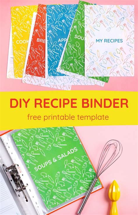 Diy Recipe Book With A Free Recipe Binder Printable Recipe Book Diy