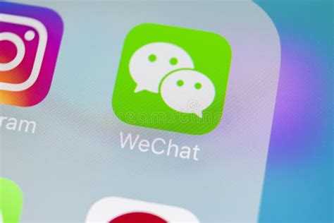 Wechat Messenger Application Icon On Apple Iphone X Smartphone Screen