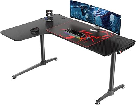 Eureka Ergonomic L60 Gaming Desk 60 Inch L Shaped Corner