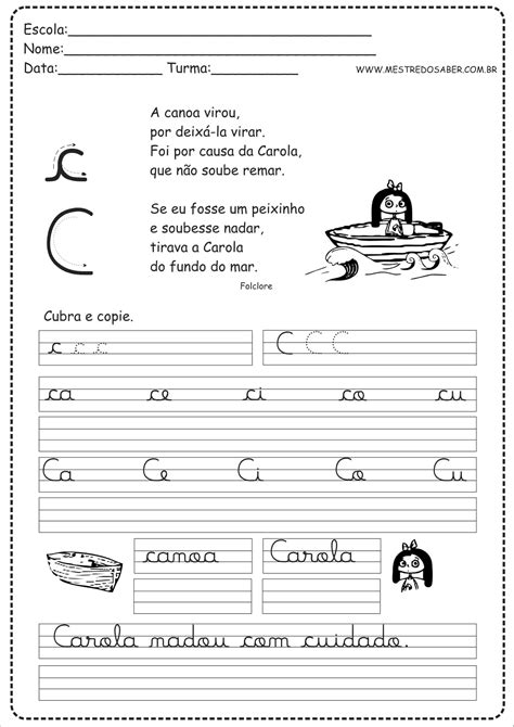 Caderno De Caligrafia Para Imprimir Mestre Do Saber