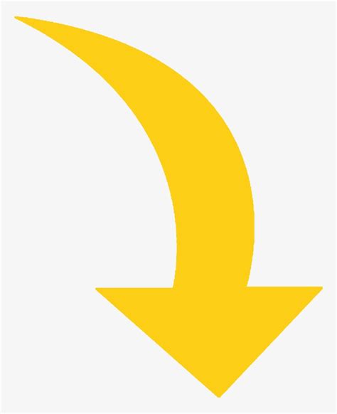 Yellow Curved Arrow Yellow Curved Arrow Png Transparent Png 750x927