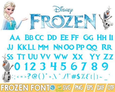 Frozen Font Svg Ttf Font Layered Bundle Files Frozen Alphabet Letters