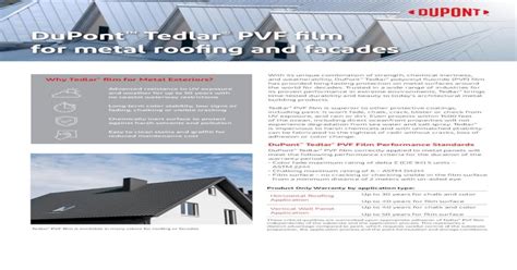 Dupont Tedlar Pvf Film For Metal Roofing And Facades · 2021 8 13