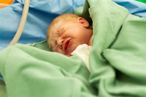 Newborn Baby After Birth Stock Image Image Of Protection 221757633