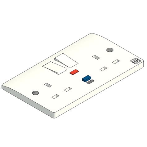 ELFc Electrical Fixture Socket Double Switched RCD PD Io