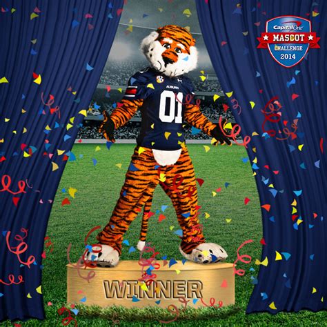 Auburns Aubie The Tiger Roars To Victory In The 2014 Capital One