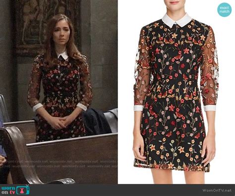 Wornontv Mollys Floral Embroidered Dress On General Hospital Haley