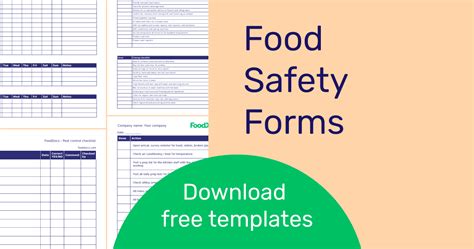 Customizable Food Safety Forms Free Templates And Downloads