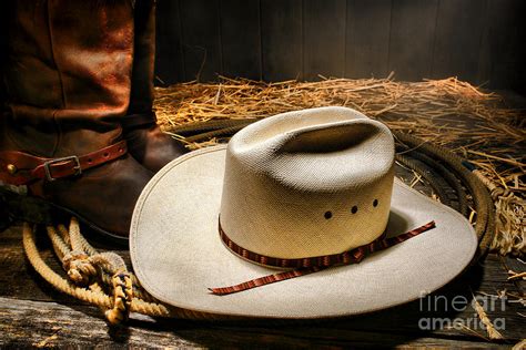 Cowboy Hat On Lasso Photograph By Olivier Le Queinec