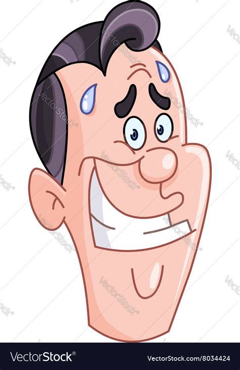 Embarrassed Man Face Royalty Free Vector Image