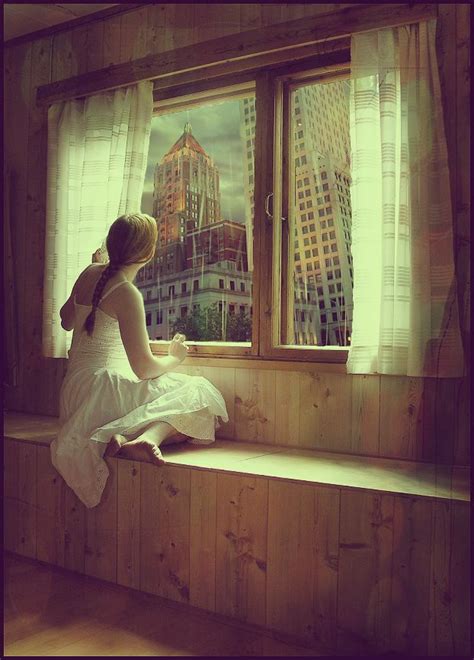 Girl At Window Painting Art Girl
