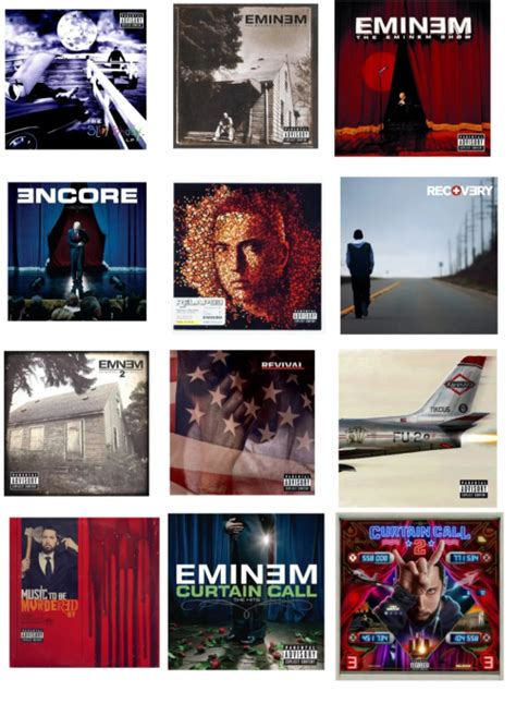 Create A Eminem Complete Discography Tier List Tiermaker