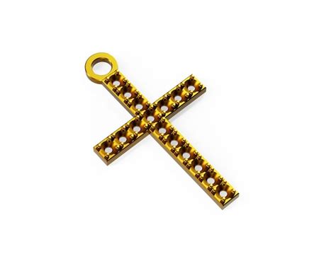 Premium Photo Gold Christian Cross 3d Render