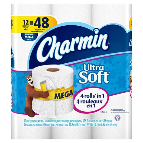 Charmin Ultra Soft Toilet Paper 12 Mega Rolls Pack Of 1