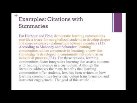 MLA In-Text Citation Rules - YouTube