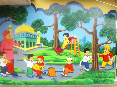 Lukisan Dinding Sekolah Tk Islami Homecare24
