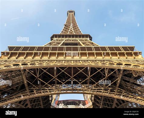 Eiffel Tower From Below Paris France Stock Photo Alamy