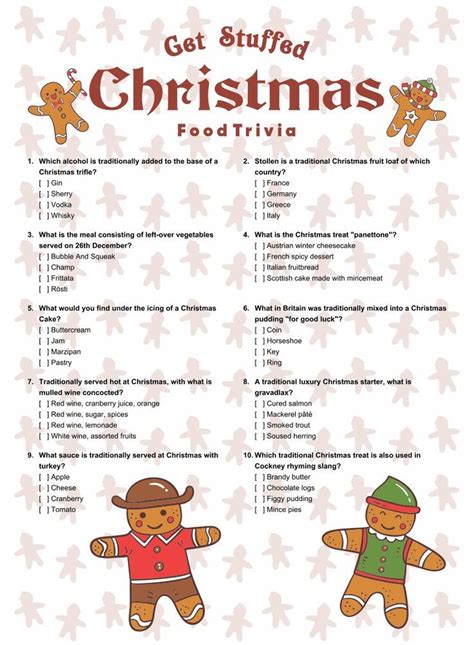 Free Printable Christmas Trivia Questions And Answers Printable